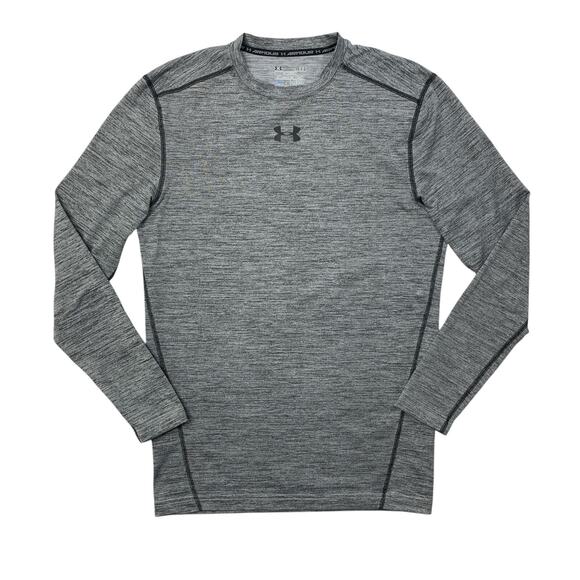 Under Armour Compression T Shirt Mens L Large ColdGear Long Sleeve Micro Fleece - Picture 1 of 13